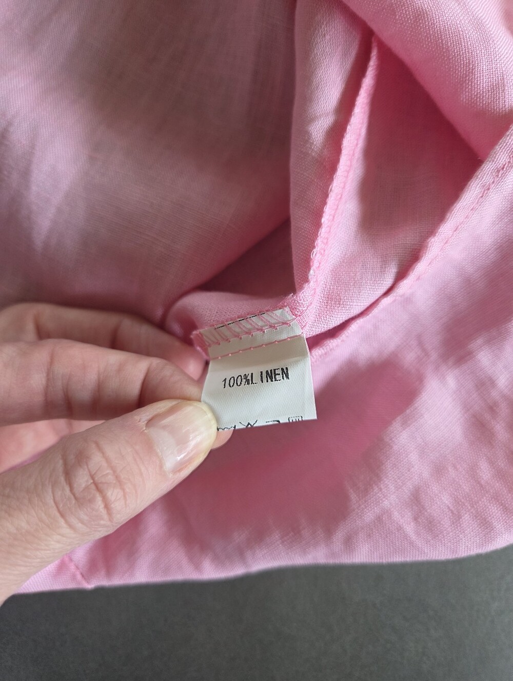 Petal & Pup Pink Linen Gabriella Off The Shoulder Maxi Dress Size 4 Cottagecore - Picture 7 of 8